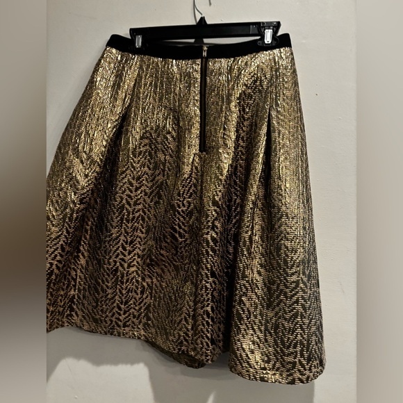 Cato Metallic A-Line Skirt party pleated flare size 14 plus Christmas gala - Picture 6 of 13